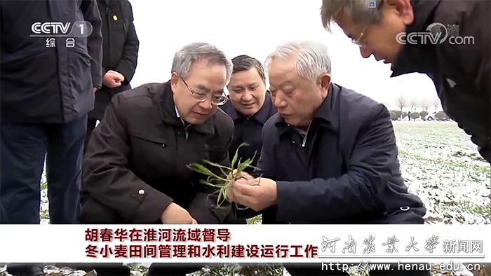 郭天财教授陪同副总理胡春华在信阳息县进行实地察看